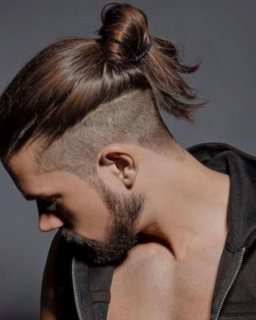 Undercut hairstyle for men with long hair